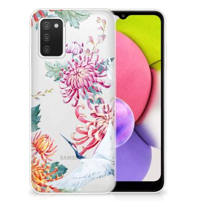 Samsung Galaxy A03S | TPU Hoesje | Bird Flowers