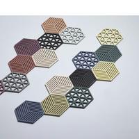 Zone - Hexagon - Onderzetter Zwart - thumbnail