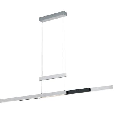 LED Hanglamp 45W - Rechthoek - Geborsteld Zilver - Aluminium - Kleur Aanpasbaar