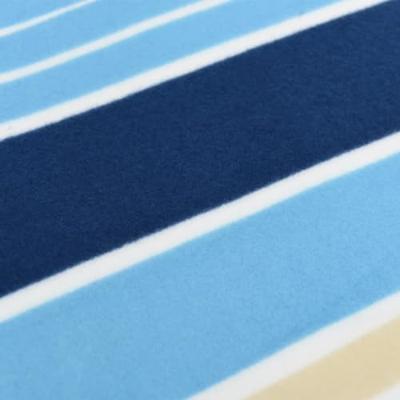 VidaXL Picknickkleed opvouwbaar gestreept 200x200 cm fluweel blauw wit
