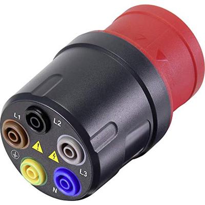 VOLTCRAFT VMA-3L 16 Meetadapter CEE-stekker 16 A 5-polig - Bus 4 mm Donkergrijs, Rood VOLTCRAFT VMA-3L 16 Meetadapter CEE-stekker 16 A 5-polig - Bus 4 mm Donkergrijs, Rood