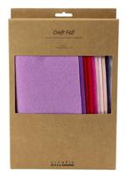 Creativ Company Hobbyvilt, a4, vel 210x297 mm, dikte 2 mm, paars/roze harmonie, 10 stuk/ 1 doos - thumbnail