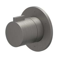 Afbouwdeel IVY Pact 3-Weg Stop-Omstel Symmetry Met Rond Rozet Geborsteld Metal Black PVD - thumbnail