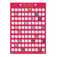 Gift Republic Scratch Poster - 100 Dates Om Op Te Gaan - thumbnail