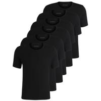 Boss T-shirt ronde hals 6-pack zwart - thumbnail