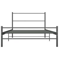 Bedframe metaal grijs 90x200 cm - thumbnail
