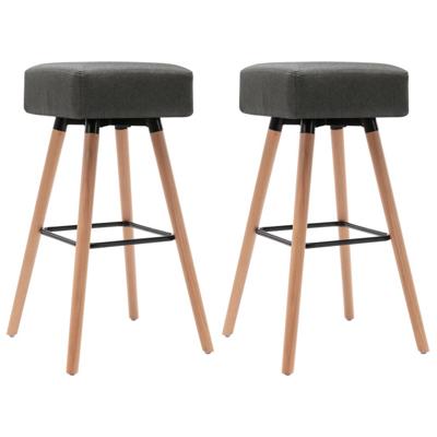 vidaXL Barstoelen 2 st stof donkergrijs vidaXL Barstoelen 2 st stof donkergrijs