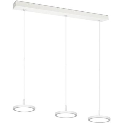 Dimbare LED Hanglamp 30W - 3-lichts - Natuurlijk Wit 4000K - Mat Wit
