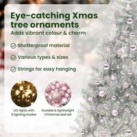 VidaXL Kunstmatig voorverlicht kerstboom met 300 led zilver 240 cm pet - thumbnail
