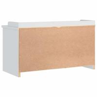 Gangbankje SANDNES wit 87x40x50 cm massief grenenhout - thumbnail