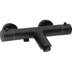 Saqu Essential thermostatische badkraan mat zwart