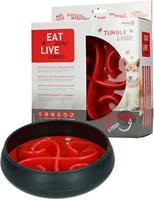 Eat Slow Live Longer Tumble Feeder Red - thumbnail