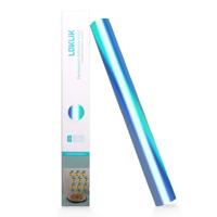 LOKLiK • permanent zelfklevend vinyl holografisch aqua blauw 30,5x90cm - thumbnail