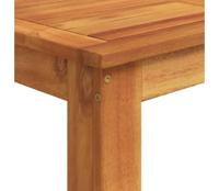 5-delige Tuinbarset massief acaciahout en poly rattan zwart - thumbnail