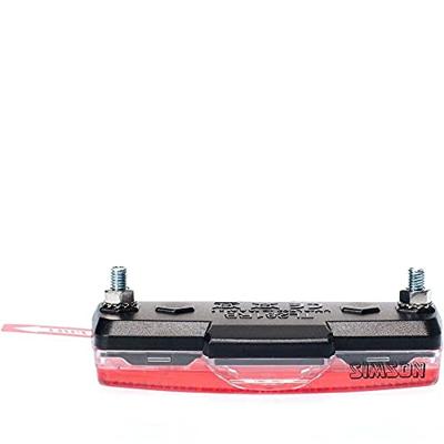 Simson Achterlicht block led batterij bagagedrager rood