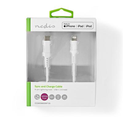 Apple Lightning Cable | Apple Lightning 8-Pin Male - USB-C | 2.0 m | White