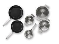 Siemens HZ9SE040 Pannenset 4-delig RVS - thumbnail