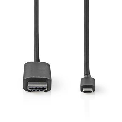Nedis CCGB64655BK20 Usb-adapter Usb 3.2 Gen 1 Usb-c™ Male Hdmi™ Connector 2.00 M Rond Vernikkeld Pvc Zwart Doos Nedis CCGB64655BK20 Usb-adapter Usb 3.2 Gen 1 Usb-c™ Male Hdmi™ Connector 2.00 M Rond Vernikkeld Pvc Zwart Doos