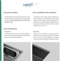 Wastafel met Eén Spoelbak Cata CDS1 - thumbnail