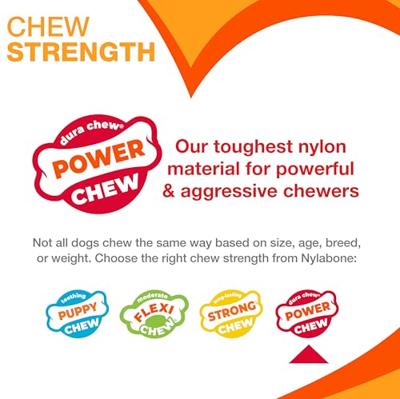 Nylabone textured dura chew beef jerkey voor harde bijters
