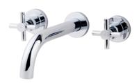 Cross inbouw-wastafelmengkraan 2-knops chroom - thumbnail