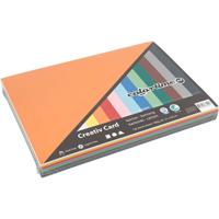 Creativ Company Gekleurd karton, a4, vel 210x297 mm, 180 gr, diverse kleuren, 12x10 vel/ 1 doos - thumbnail