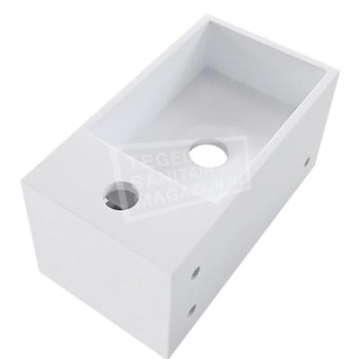 Wiesbaden Solid Surface fontein & handdoekhouder rechts 356x203x159