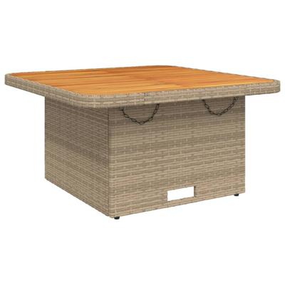 3-delige Tuinset met kussens poly rattan beige - thumbnail