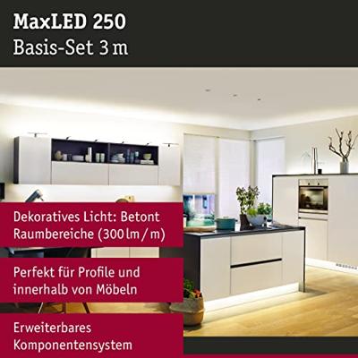 Paulmann MaxLED Stripe Basic 79852 LED-strip basisset Met connector (male) 24 V 3 m Warmwit 1 stuk(s) Paulmann MaxLED Stripe Basic 79852 LED-strip basisset Met connector (male) 24 V 3 m Warmwit 1 stuk(s)