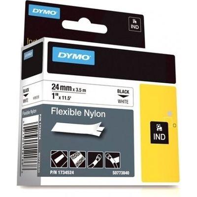 Labeltape dymo rhino industrieel nylon 24mm wit