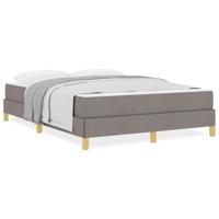 Boxspring bed Taupe, Bruin 160 x 200 cm Stof, Engineered Hout - thumbnail