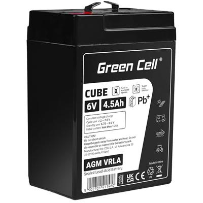 Green Cell Green Cell - USV-Akku - 1 x Batterie - Sealed Lead Acid (SLA) Loodaccu 6 V 4.5 Ah Loodgel (b x h x d) 70 x 104 x 47 mm Kabelschoen 4.8 mm