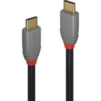 LINDY 36902 USB-kabel USB 3.2 Gen2x2 USB-C stekker, USB-C stekker 1.50 m Zwart, Grijs Vergulde steekcontacten - thumbnail
