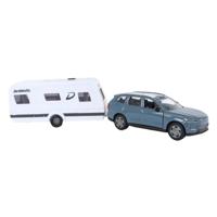 Kids Globe volvo ex90 met caravan 30cm - thumbnail