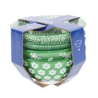 Kommenset Home ESPRIT Bruin Beige Porselein Blommor Shabby Chic 15 x 15 x 7 cm - thumbnail