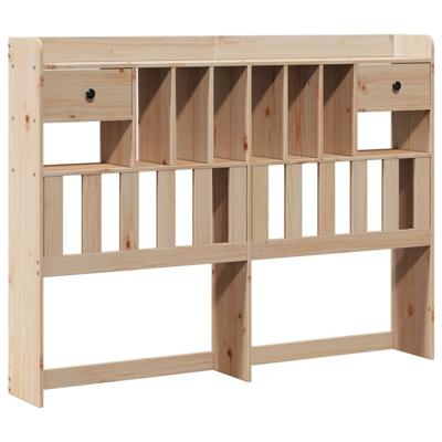 Bed met boekenkast zonder matras massief grenenhout 160x200 cm - thumbnail