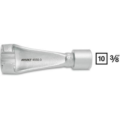 HAZET Injectieleidingsleutel 4550-3 · 3/8 inch (10 mm) vierkant hol · Buitentwaalfkant profiel · SW 17 mm