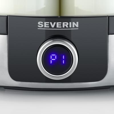 Severin JG3521 Yoghurtmaker 7 Serveerglazen Geborsteld RVS/Zwart Severin JG3521 Yoghurtmaker 7 Serveerglazen Geborsteld RVS/Zwart
