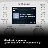 TechniSat DIGITRADIO 317 Radio DAB+, FM FM, DAB+, Bluetooth, AUX Wekfunctie Wit - thumbnail