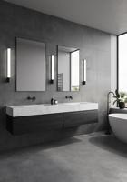 Wandlamp badkamer zwart met ingebouwde LED &apos;Nordlux Malaika 68 cm boven spiegel - thumbnail