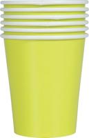 Neon Gele Bekers 240ml (6st) - thumbnail