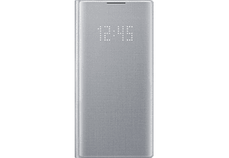 LED View Cover EF-NN970 - Flip cover voor mobiele telefoon - textiel - zilver - voor Galaxy Note 10 (Unlocked), Note10