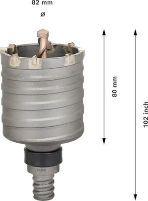 Bosch Accessories Hammer-Hohlbohrkrone SDS max-9 82mm 2-tlg. m.Gewinde/o.Schaft 2608580522 Holle boorkroon 2-delig 82 mm 1 stuk(s) - thumbnail