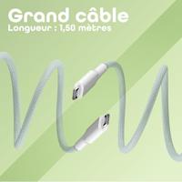 T'nB - Magnetische USB C naar USB C-kabel, snel opladen 60 W, magnetische nylon mantel en knoopbescherming, lengte 1,5 m, compatibel met Apple iPhone 15/15 Pro / 15 Pro Max / 16/16 Pro / 16 Pro Max - - thumbnail