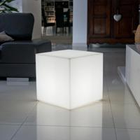 Witte lichtgevende kubus 40 cm E27 lamp - thumbnail