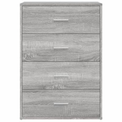 Dressoir 60x31x84 cm bewerkt hout grijs sonoma eikenkleurig