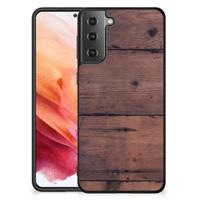 Samsung Galaxy S21 Houten Print Telefoonhoesje Old Wood - thumbnail