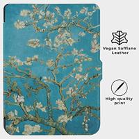 Lunso - Kobo Clara 2E hoes (6 inch) - Vegan Saffiano Leren sleep cover - Van Gogh Amandelbloesem - thumbnail