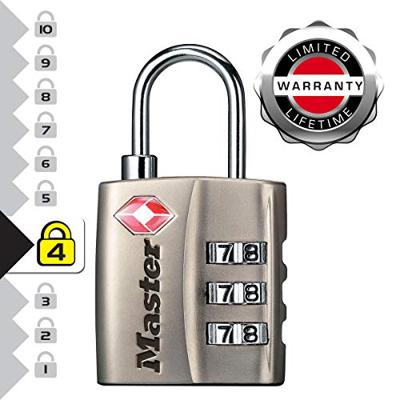 Masterlock 30mm - durable metal body - 19mm steel shackle, 3mm diam. - 3-digit re - 4680EURDNKL