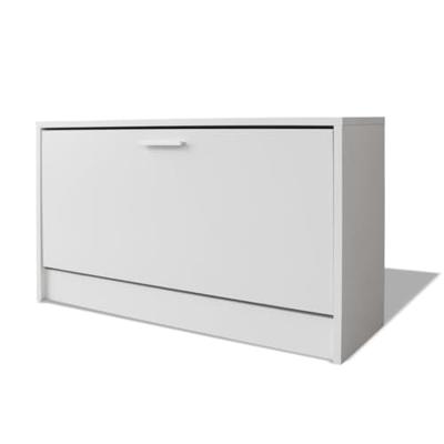 Bureau met lade en kastje 100x40x73 cm wit